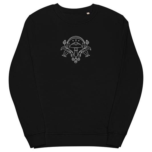 Unisex Organic Embroidered Sweatshirt (Ráhskan Raonà:taro)